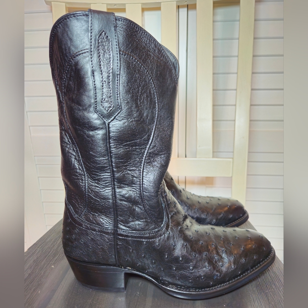 Cody James 1978 Chapman Full Quill Ostrich Western Boots Round Toe Men Sz 9.5 EE